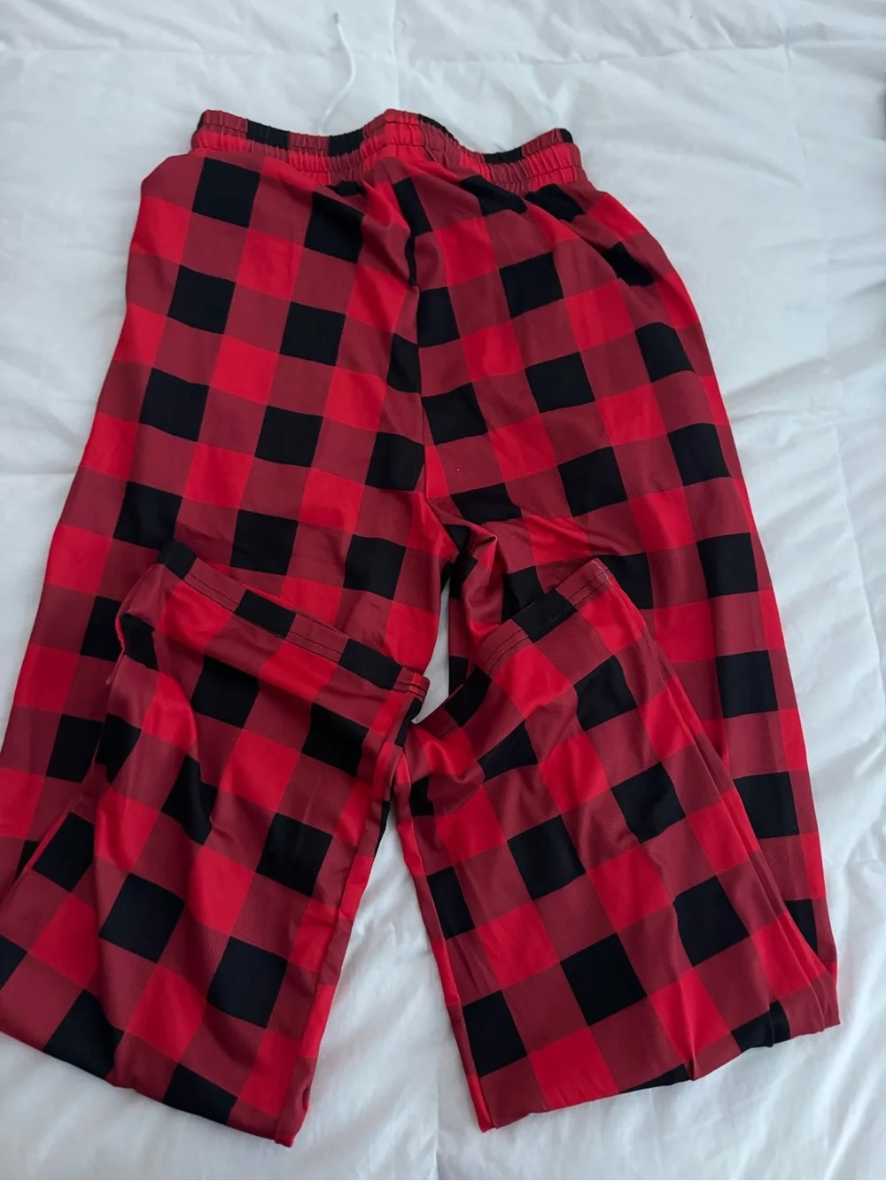 Target Red and Black Buffalo Plaid Drawstring Pajama Pants - Picture 2 of 3